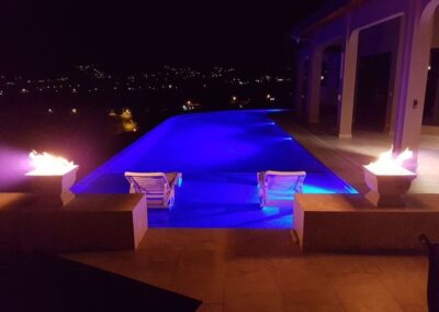 Piscina de noche